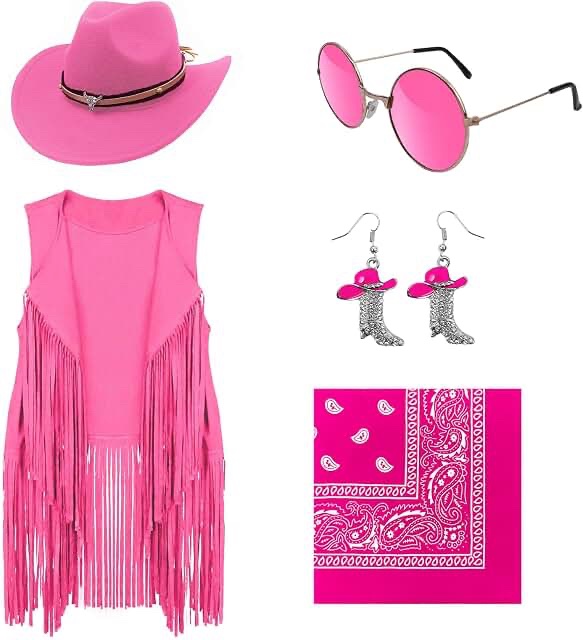 Hyperfin Clothing cowgirl Accessory Set - Pink XL