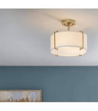 Gold Semi Flush Mount Ceiling Light