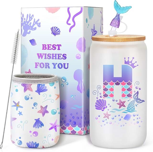 Clexela Monogrammed Tumbler with Lids and Straws