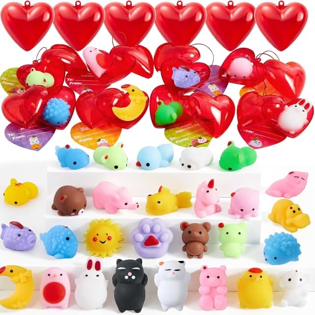 Valentine's Day Cards with Toys, 25 Count