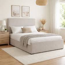 Textured Ivory King/Queen Size Headboard