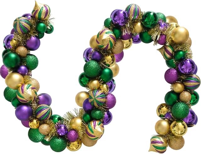 Mardi Gras Ball Decorations Wreath