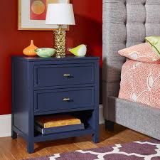 Twilight Blue Finish 2-Drawer Nightstand, Model 475TB-4