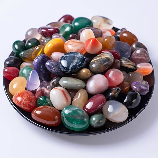Polished Multicolor Healing Crystal Gemstone Set