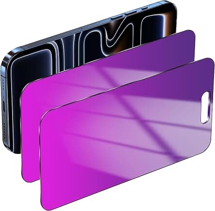 Linhlaba Colorful Glass 28° Privacy Screen Protector for iPhone 17 Pro