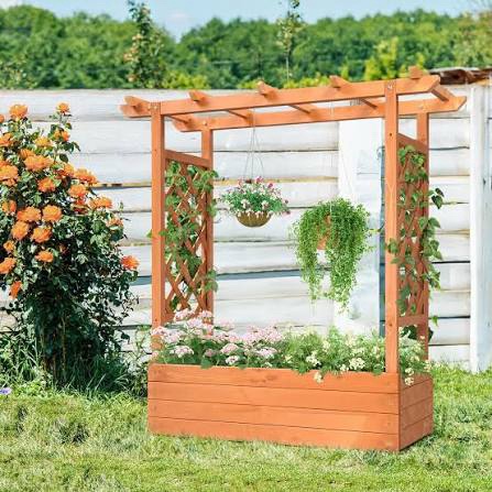 Garden Bed with Trellis GT4715