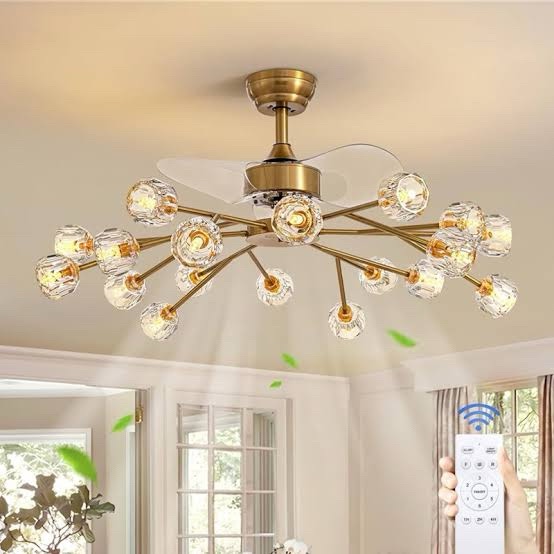 Ceiling fan with chandelier LED Light Kit Component