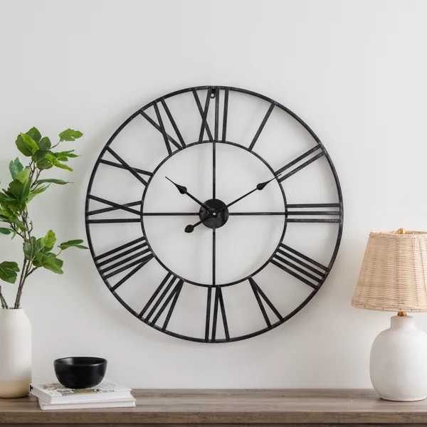 Aspire Home Accents Metal Wall Clock 30"x30"