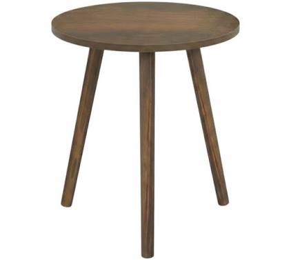 Unbranded Round Side Table dark brown