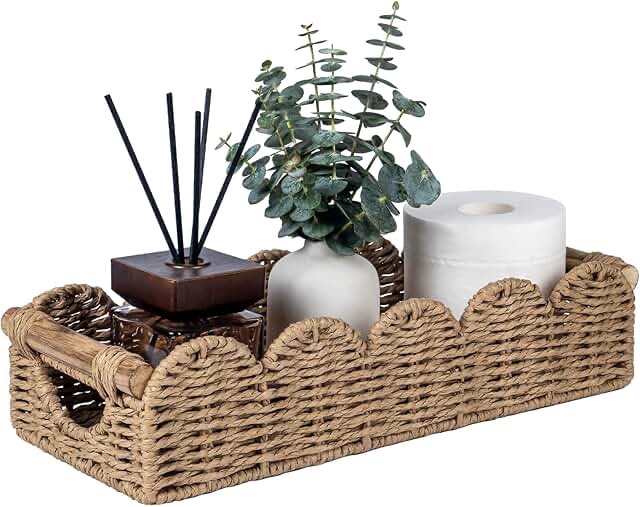 CubesLand Toilet Tank Decorative Tray, Natural