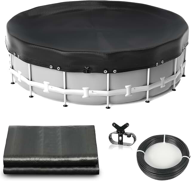 QH.HOME Winter Round Pool Cover for 18 Ft Above Ground Pool