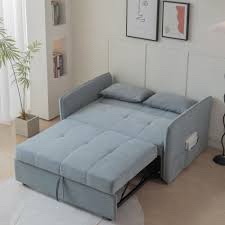 Modular combined sofa bed, chenille fabric pull-out sofa bed components