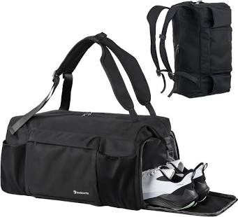 Kookoomia Black Duffel Gym Bag
