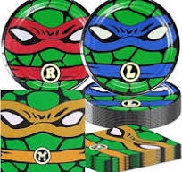 40 Pcs Ninja Turtles Birthday Party Supplies Plates and Napkins for 20 Guests