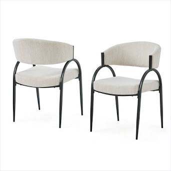 Dining Chair Set of 2 - Beige