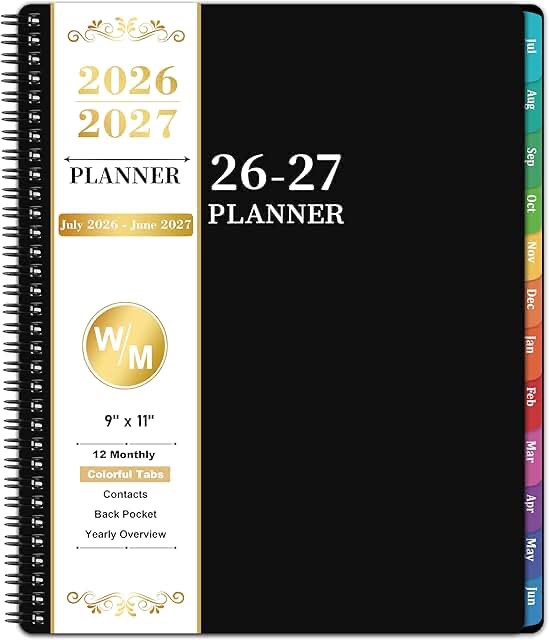 26-27 Weekly & Monthly Planner July 2026 - June 2027