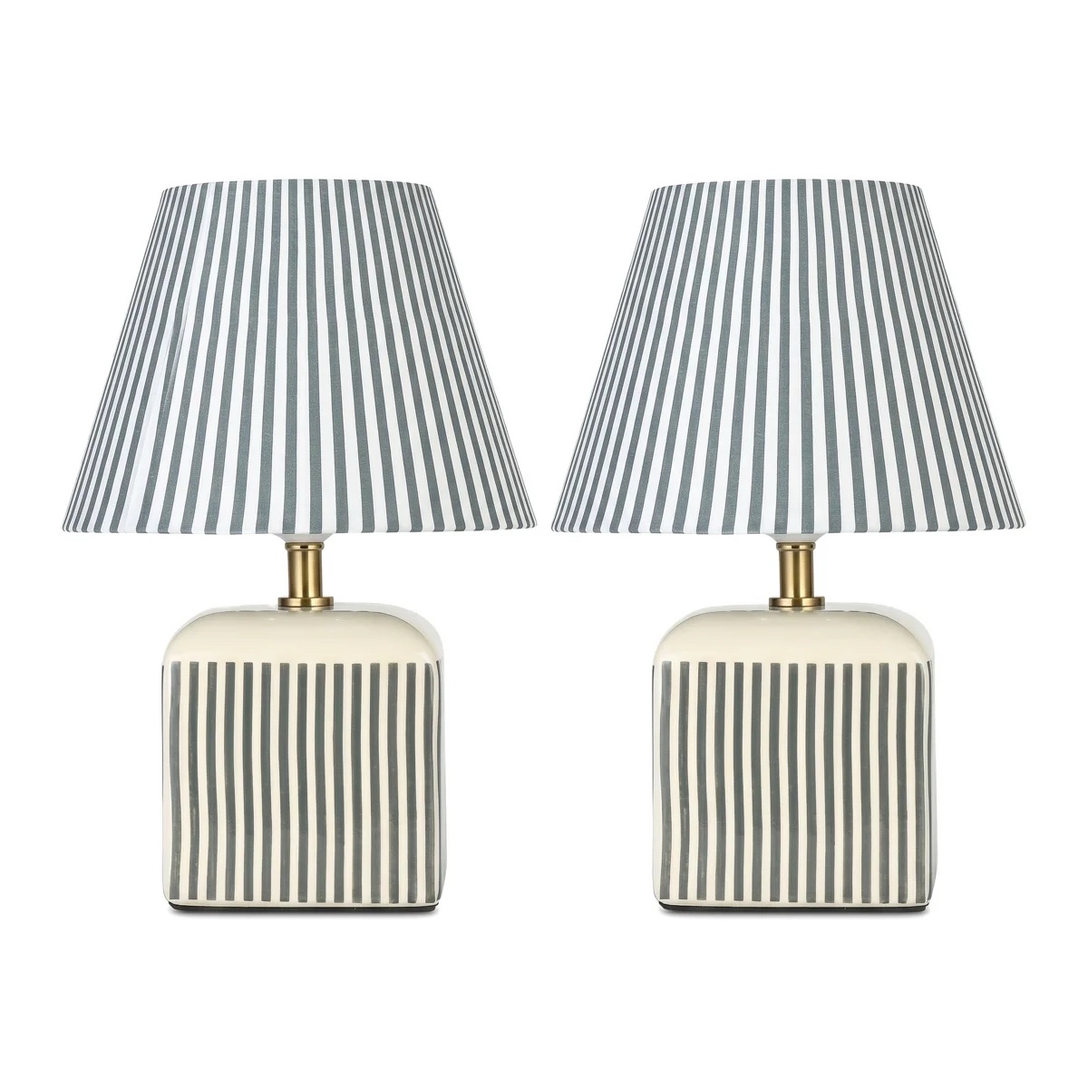 Lexi Lighting Striped Table Lamp Set (2-Pack)