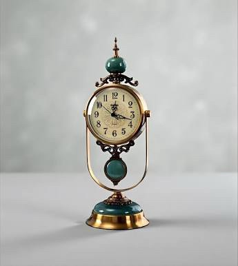 Vintage Style Decorative Table Clock with Pendulum