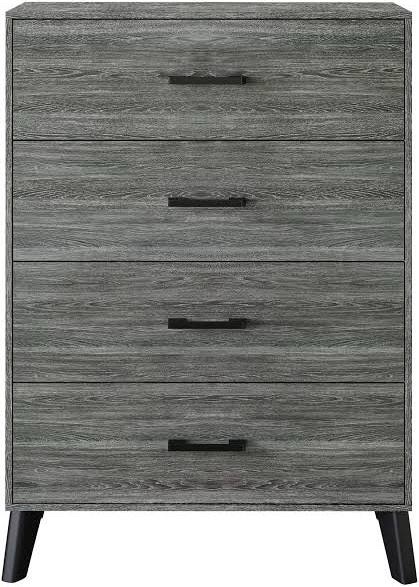 4 Drawer Chest in Dark Grey (Mold Damage)