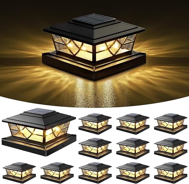 Solar Post Cap Light with 2 Color Modes