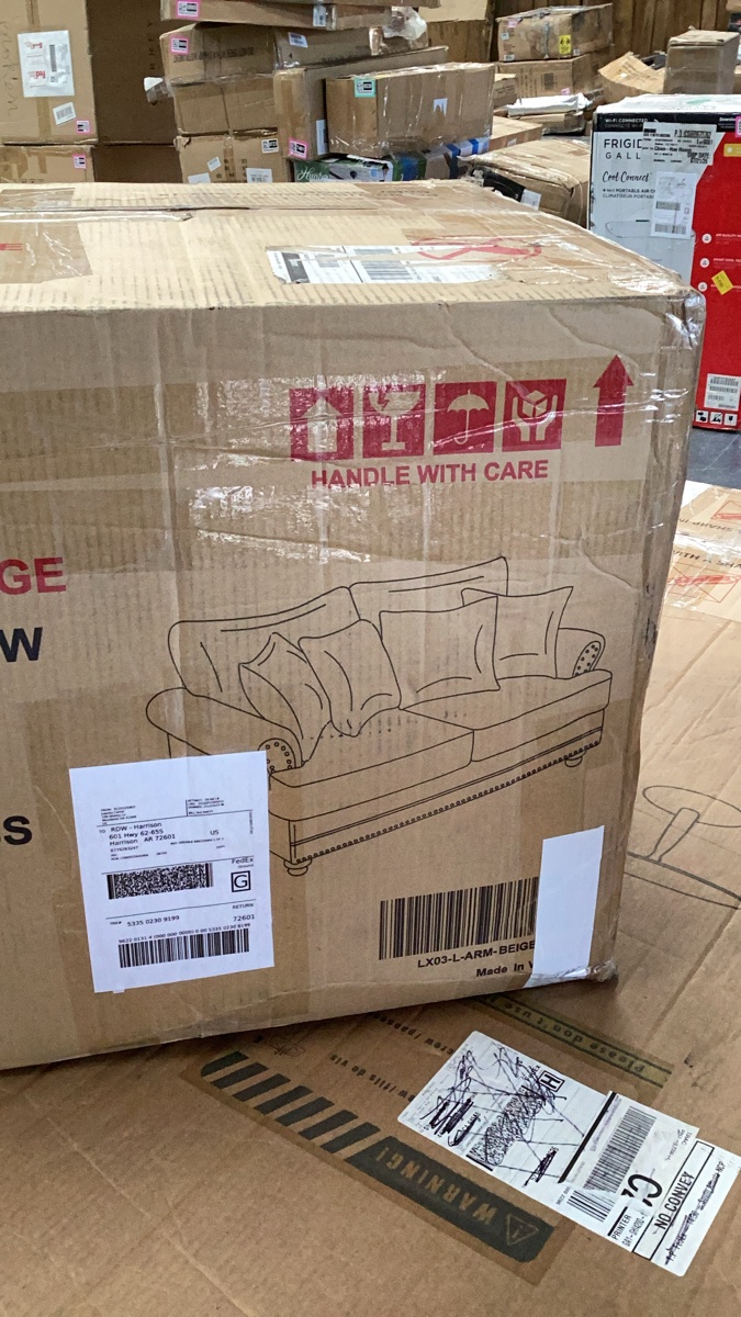 LX03-Loveseat-Arm&Pillow&Leg&Hardware LEFT ARM ONLY .