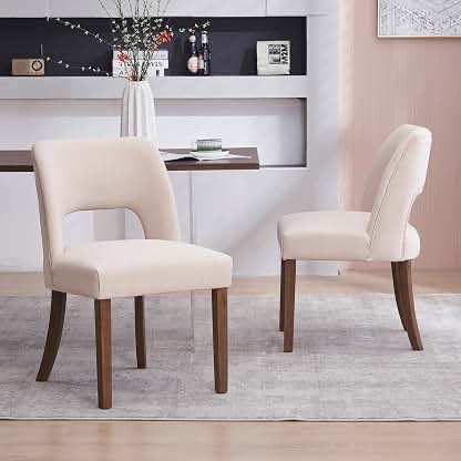 (Incomplete) Dining Chair Set (Beige, 2 Pieces)