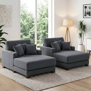 Combination Sofa Gray Chaise