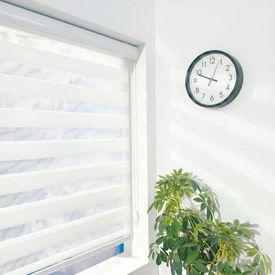 Zebra Blinds for Windows, White,Grey,Black,Cream,Brown Dual Layer Free-Stop Zebra Shades, Light Control for Day and Night, Sheer Blinds for Indoor Windows, Bedroom, Kitchen