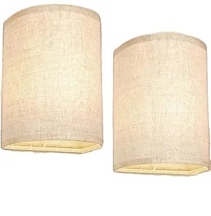 Half-Moon Fabric Wall Sconce Lamp Shade