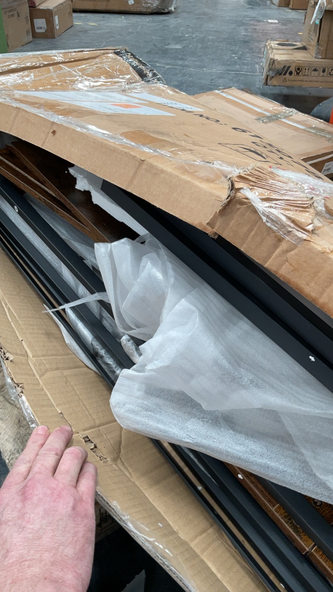 Furniture Component - Metal Frame and Wood Panels in Damaged Packaging
