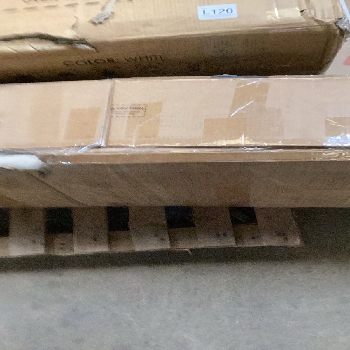 Full Size Bed Frame With cushioned headboard Beige