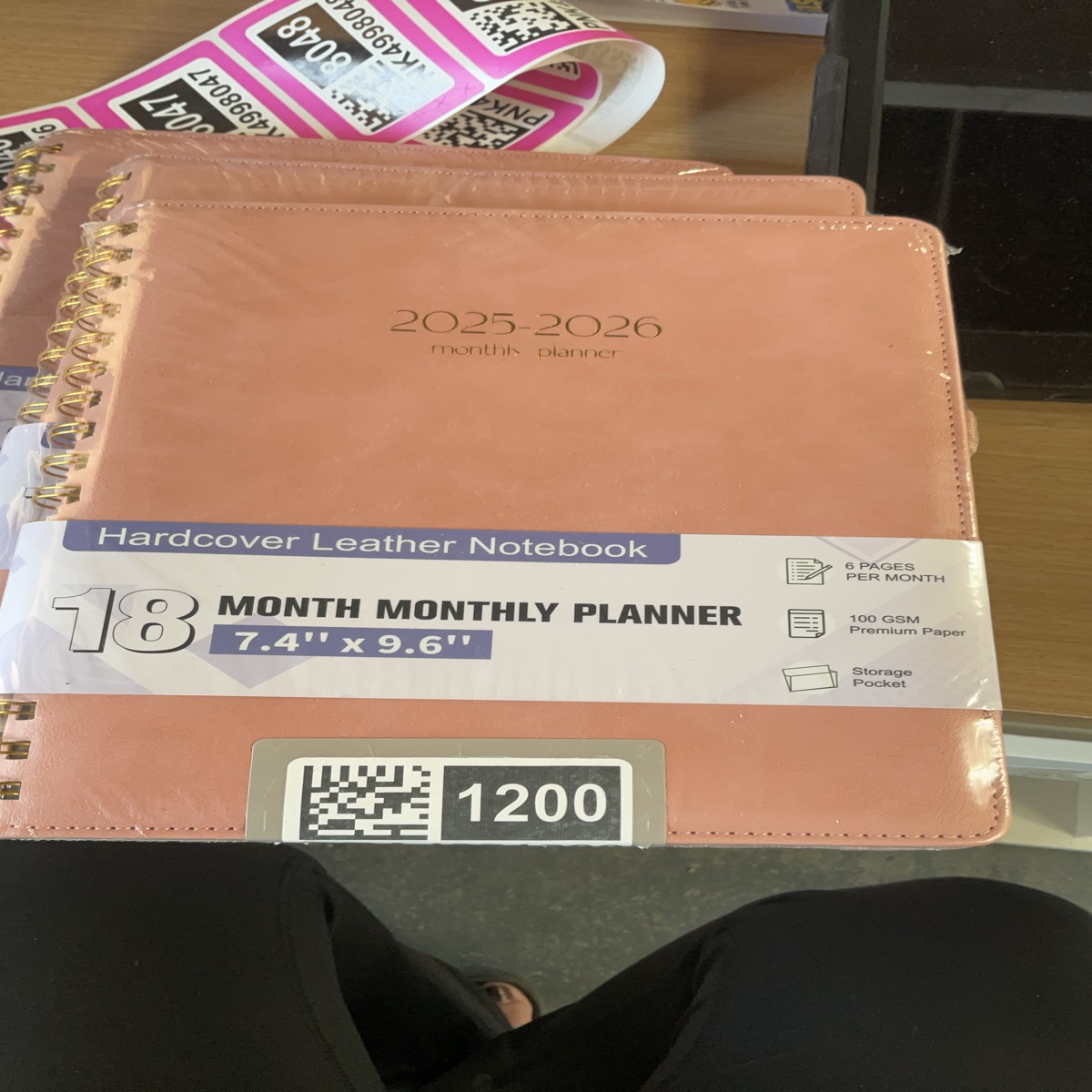 2025-2026 18-Month Monthly Planner Hardcover Leather Notebook 7.4'' x 9.6''