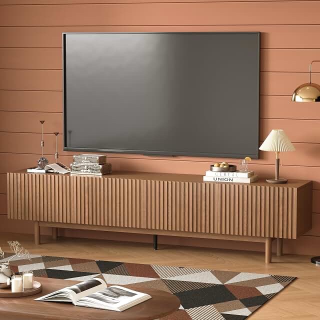 TV Stand, Box 2 of 2 70.87” mid century TV cabinet modern entertainment center Wayfair