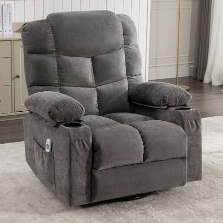 Recliner Chair, Gray, Box 1 of 2