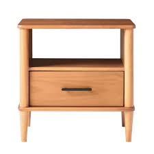 Single Drawer Table - Soft Brown