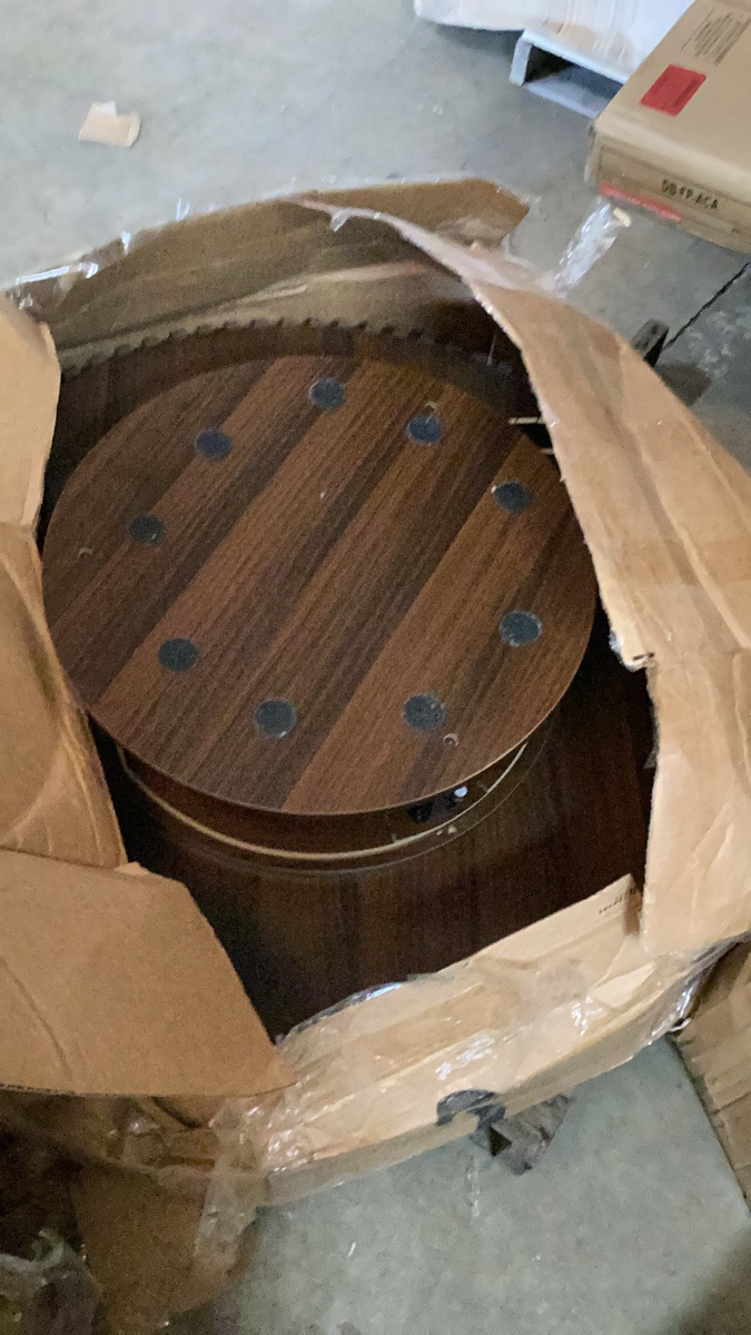 (Damaged)Wooden Round Table Base or Lazy Susan Component