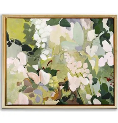 (Stock photo isnt exact match)Floral Botanical Print in Gold Frame