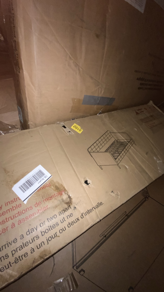 Box 1 of 2 Full size tufted bed frame
