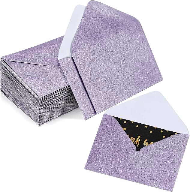 Yahenda 200 Count Mini Gift Card Set, Purple, 4 x 2.7 Inch