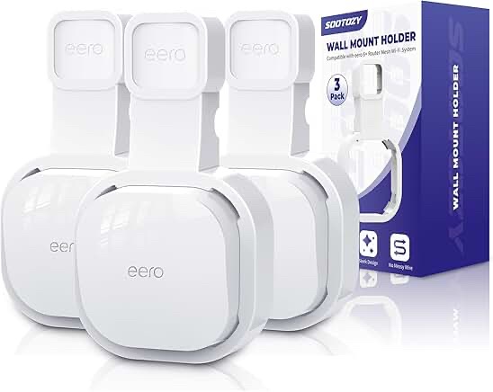 SOOTOZY Wall Mount Holder for eero 6+ Router Mesh Wi-Fi System, 3 Pack