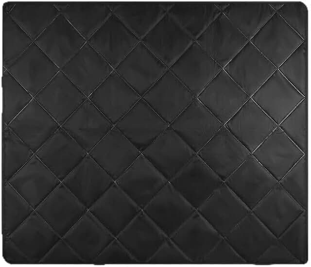 Black fabric magnetic cover for windows or fireplace