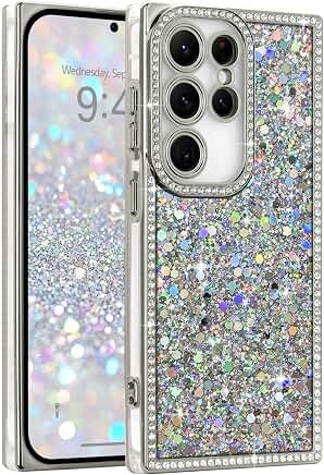 Smartphone Case with Decorative Rhinestone Detail for 5 cameras