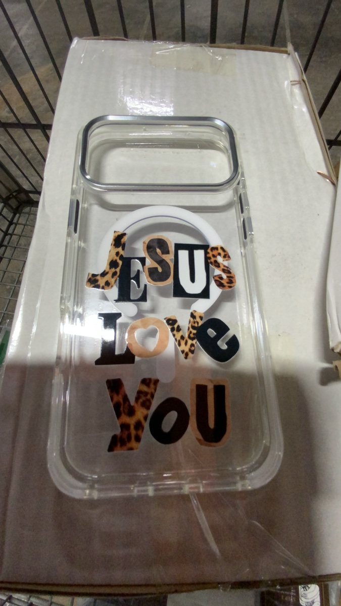 Clear Protective Cell Phone Case for iPhone 17 with 'Jesus Love You' Graphic