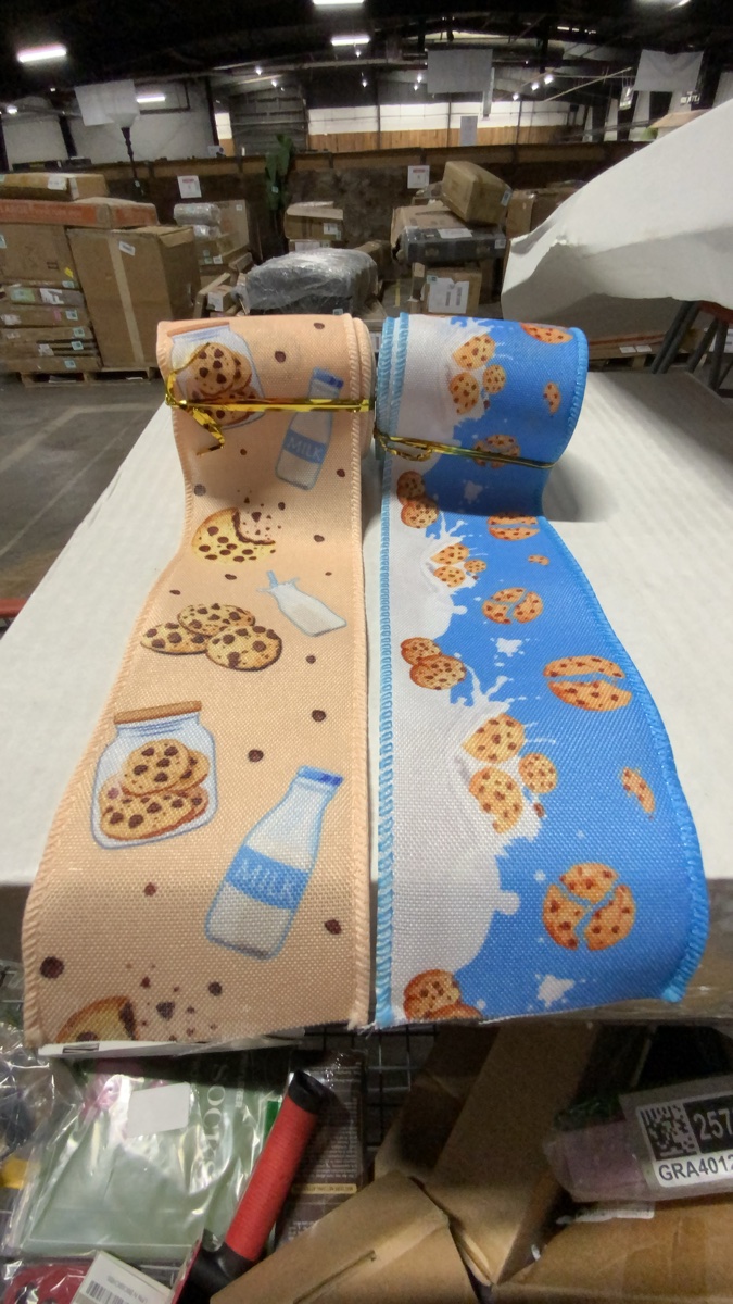 Diartpain Decorative Milk and Cookie Pattern Ribbon