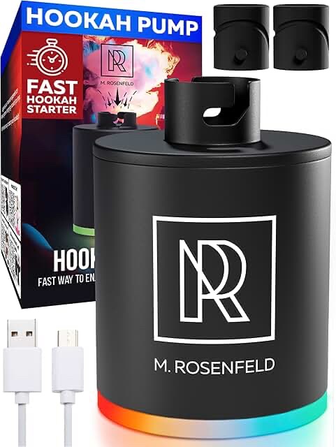 M Rosenfeld Hookah Pump - Portable Rechargeable Electric Hookah Pump