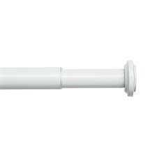 Tension Curtain Rod for Closet Doorway, 36-63 inch, White