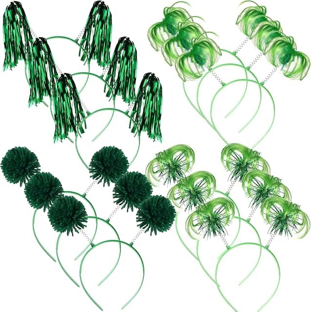Censen 3 Pcs Christmas Pom Pom Hopper for Birthday Festival (Green)