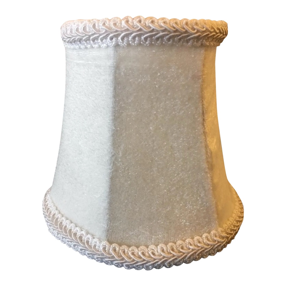 Small White Fabric Clip-on Chandelier Lampshade