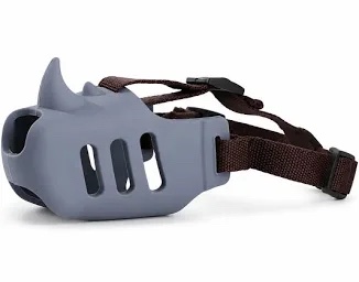 NACOCO Anti-Bite Dog Muzzle - Grey Rhino, Size Large