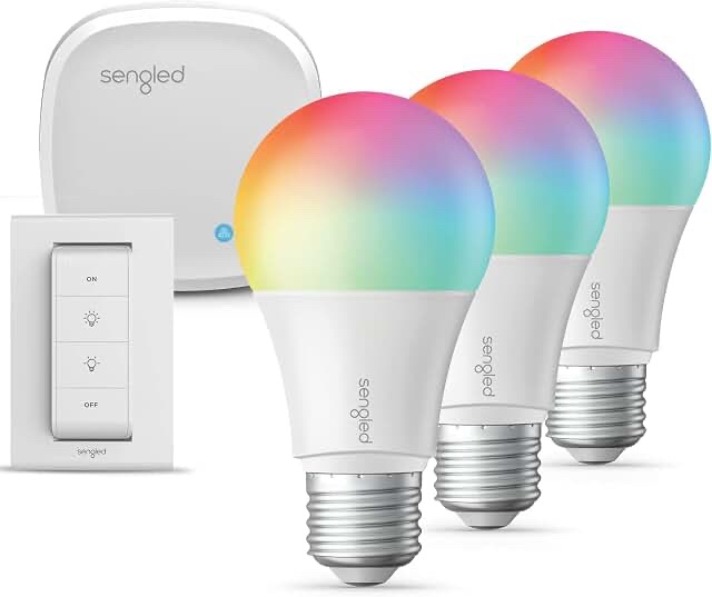 Sengled Smart LED Multicolor A19 3-Pack Kit + Smart Light Switch